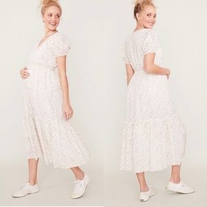 NEW. HATCH Maternity Emmeline Dress in Ivory Ditzy Size 3 (US size 10-12)